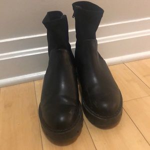 Zara Ankle Chelsea Chunky Sole Boot 38 7.5/8